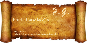 Hart Gusztáv névjegykártya