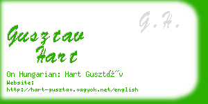 gusztav hart business card